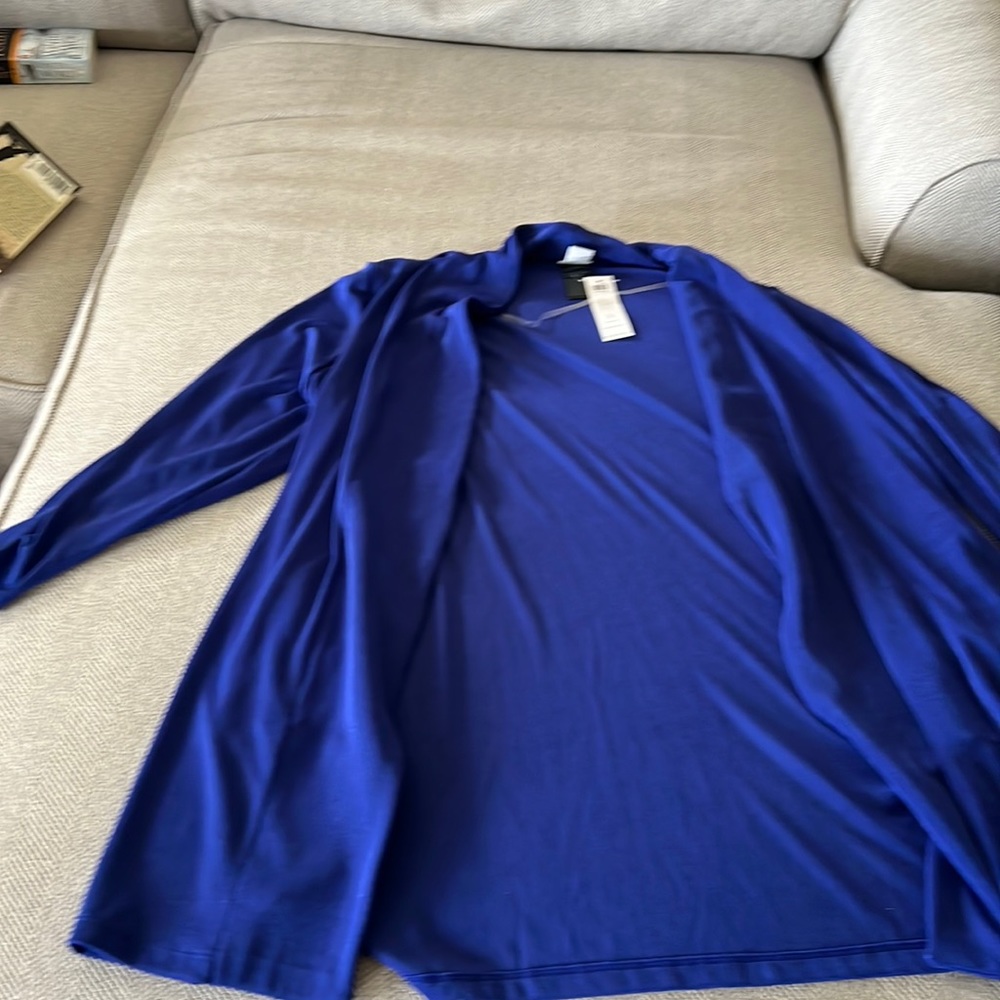 NWT Chicos blue travelers jacket size 3